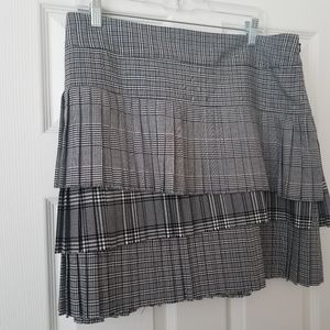 Mixed Menswear Pleated Mini